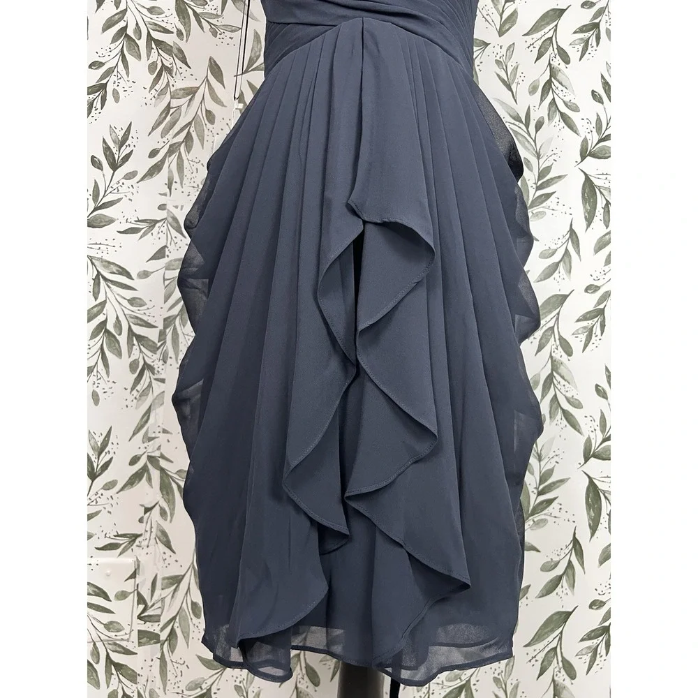 Dark Blue Sz S Corset Dress Bridesmaid Prom Party Cocktail NWT #9/B Wedding - Picture 3 of 12